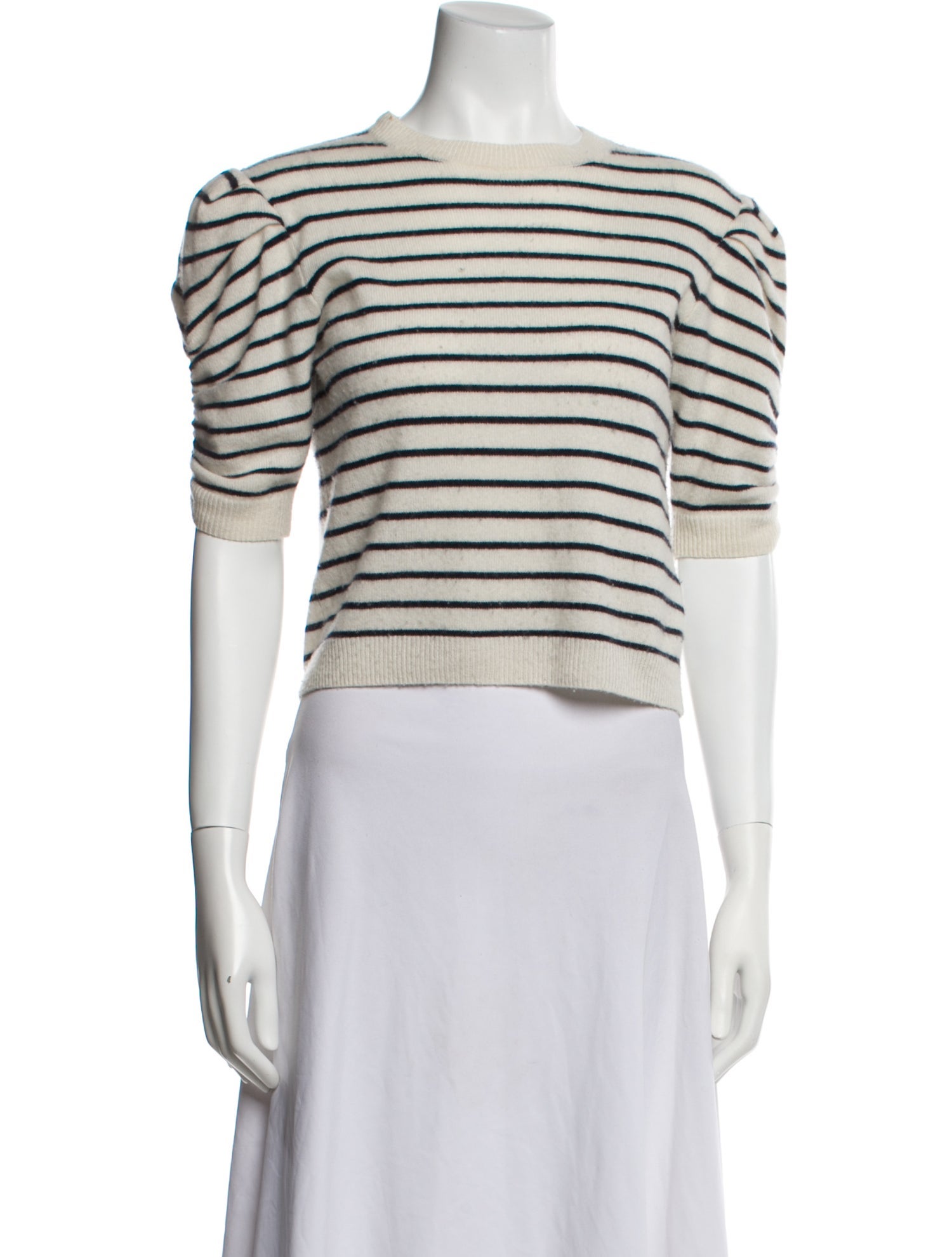 FRAME Cashmere Striped Crop Top