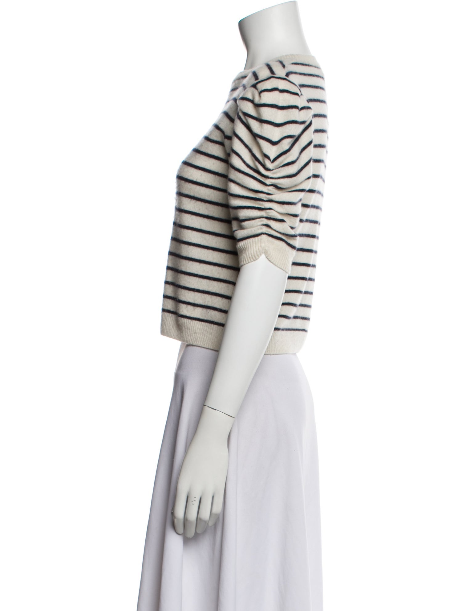 FRAME Cashmere Striped Crop Top