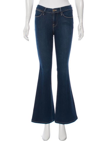 Frame Denim Mid-Rise Flared Jeans