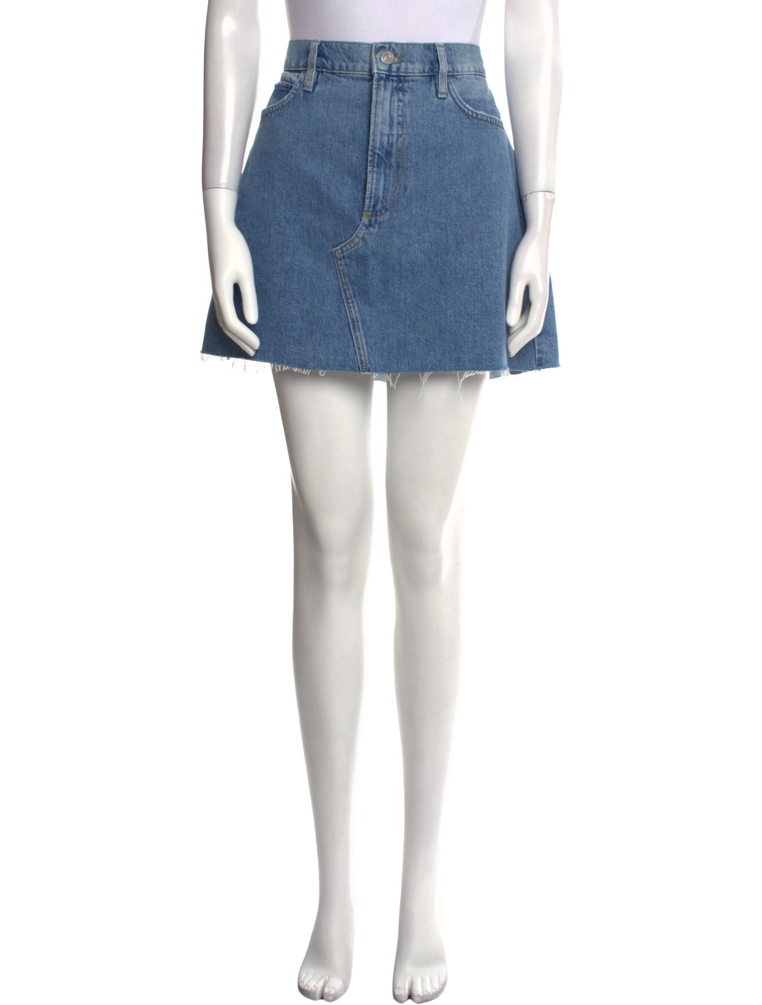 FRAME Distressed Accents Mini Skirt