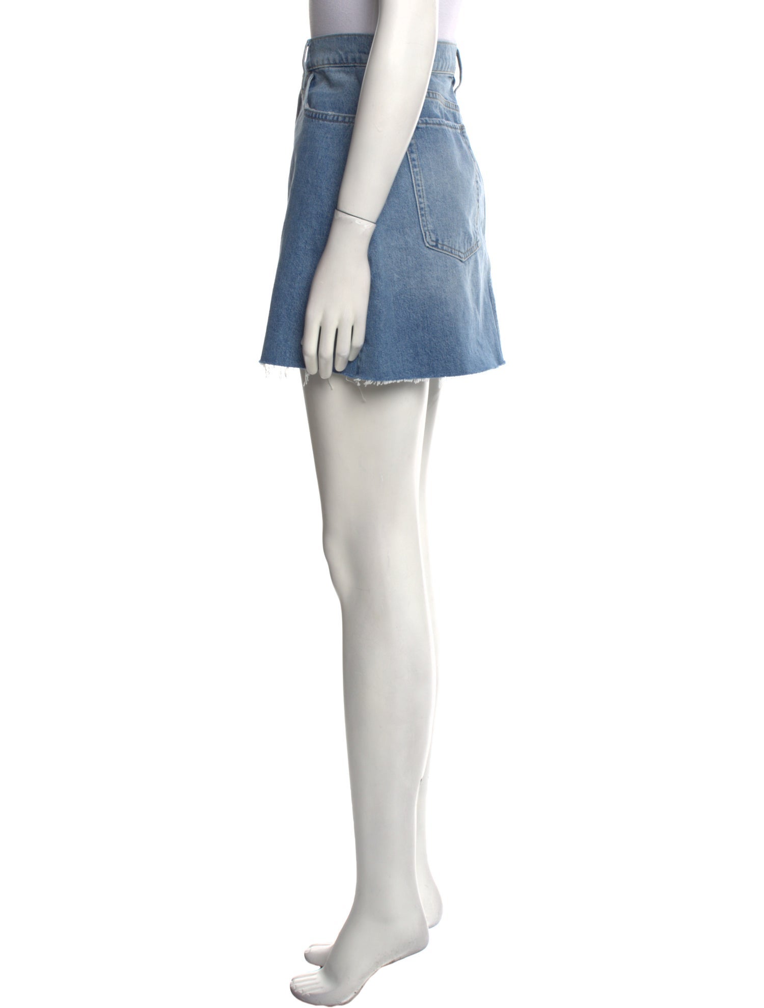 FRAME Distressed Accents Mini Skirt