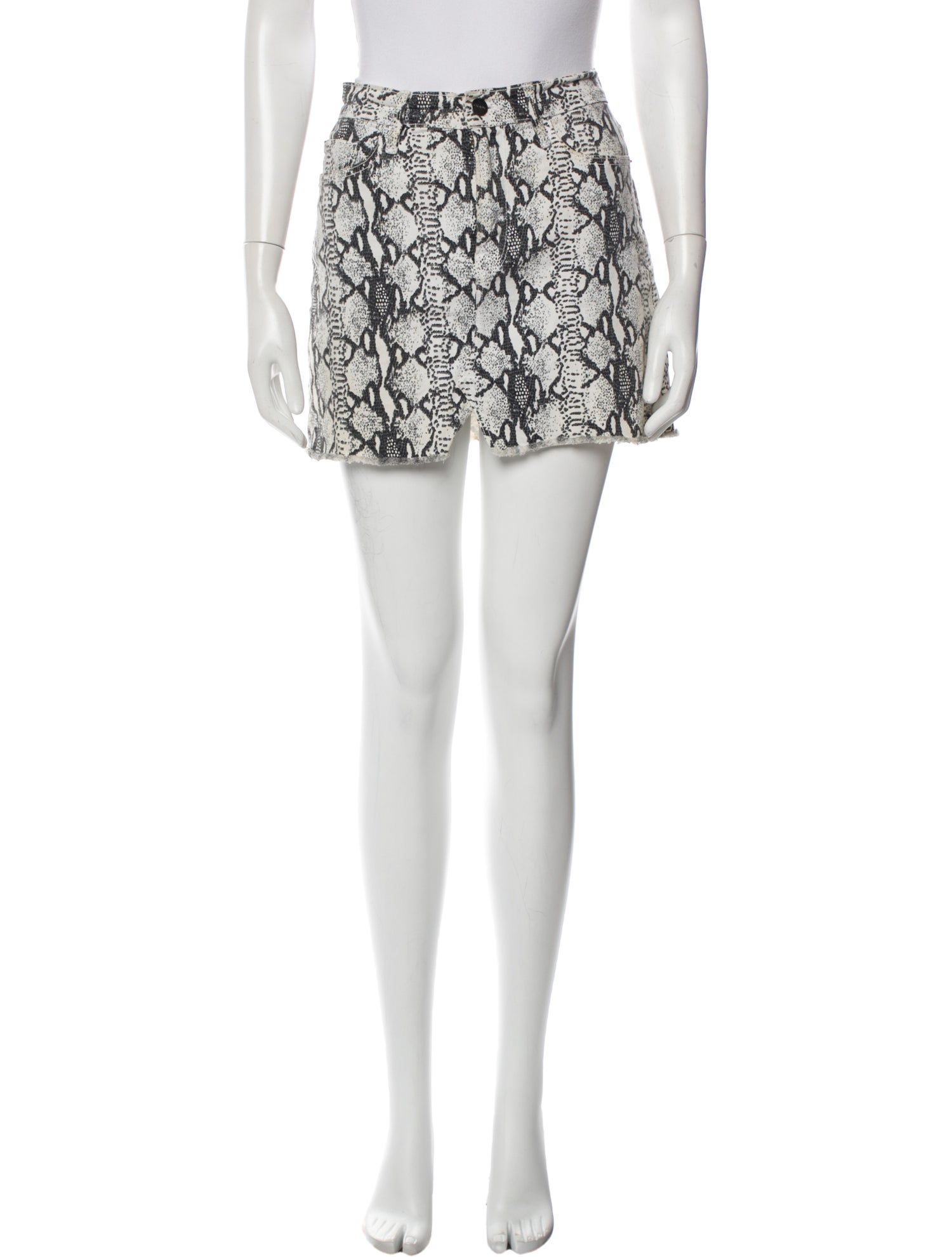 FRAME Animal Print Mini Skirt