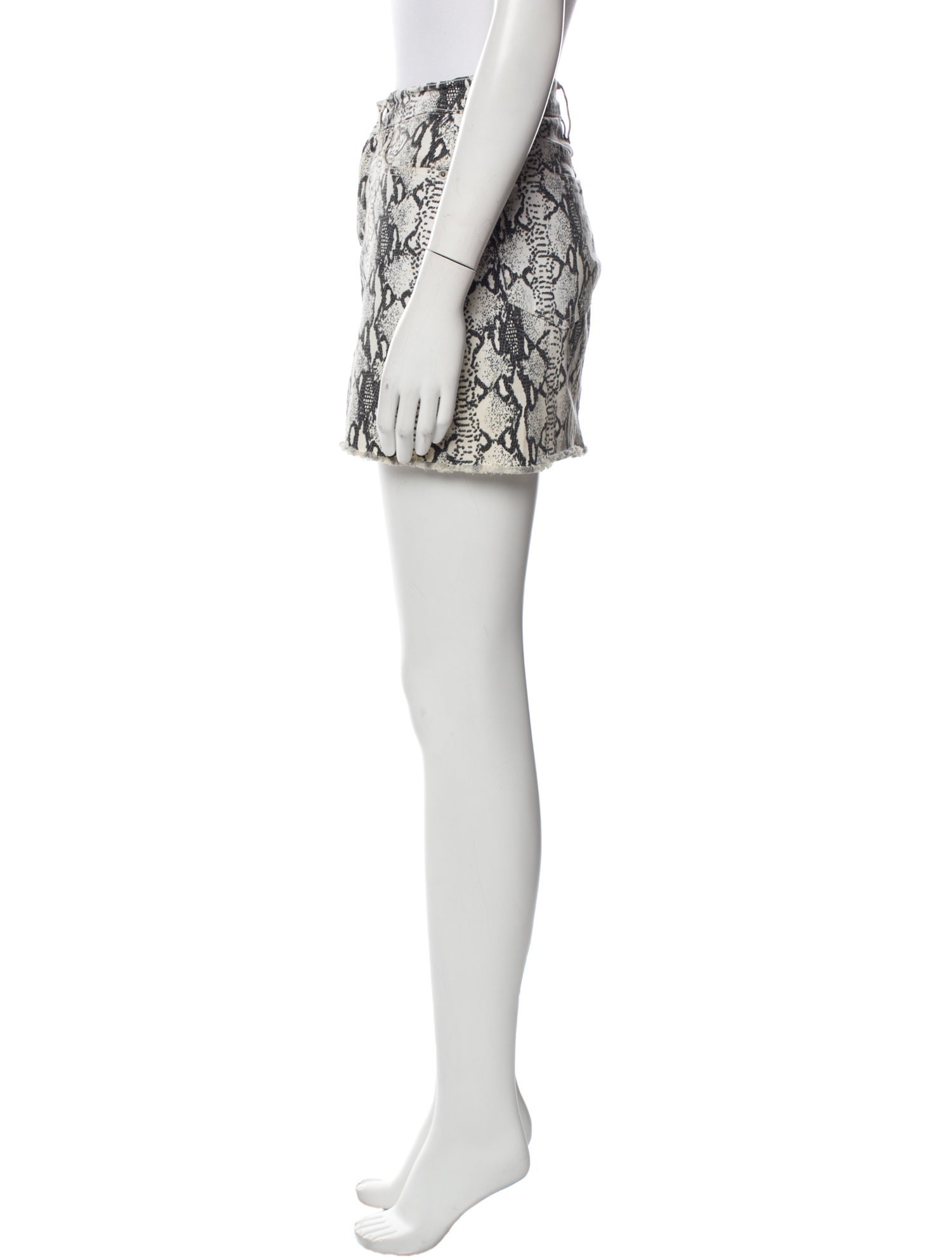 FRAME Animal Print Mini Skirt