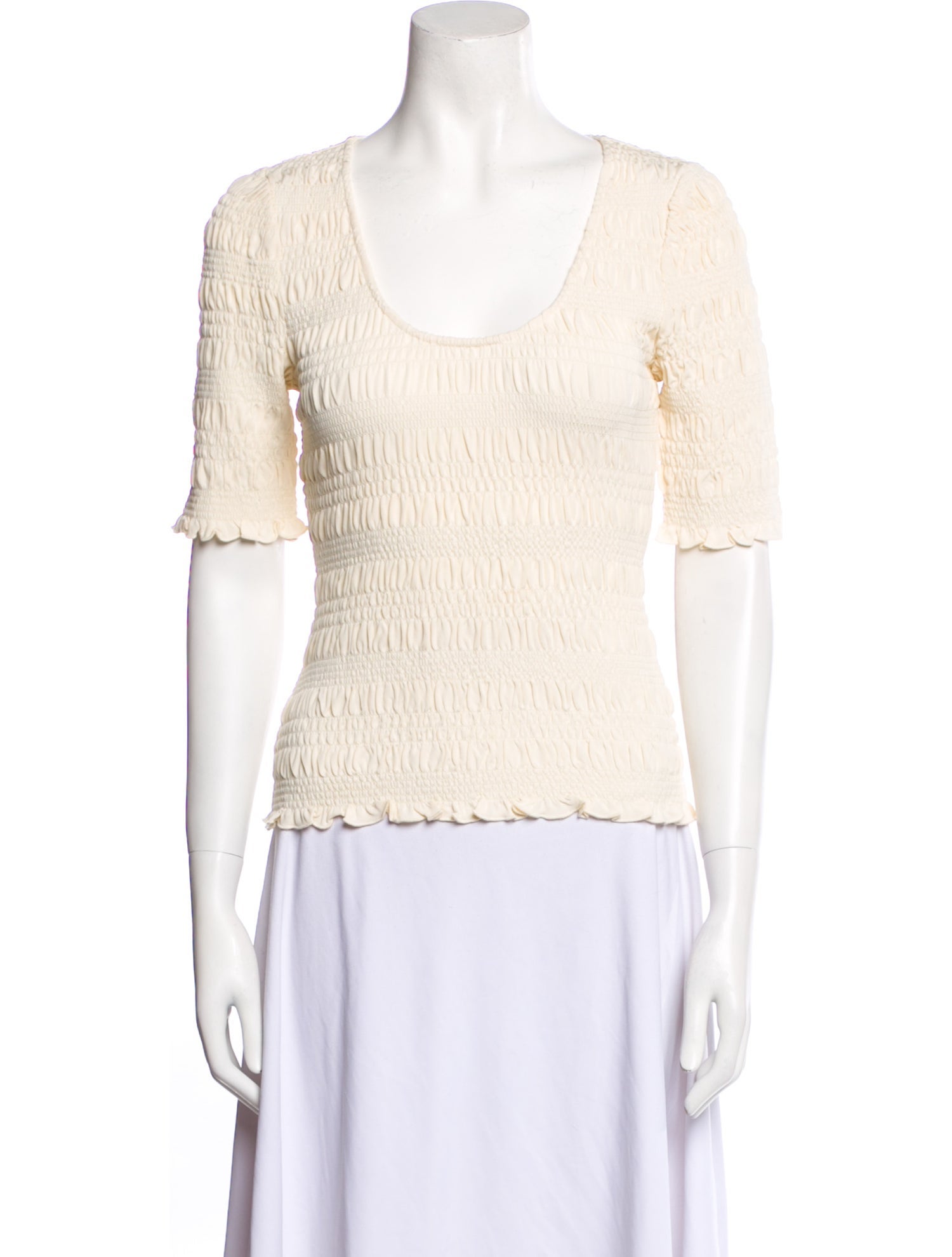 FRAME Scoop Neck Short Sleeve Top