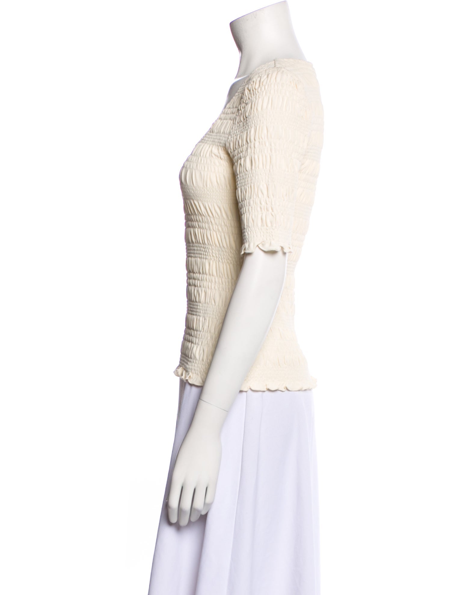 FRAME Scoop Neck Short Sleeve Top