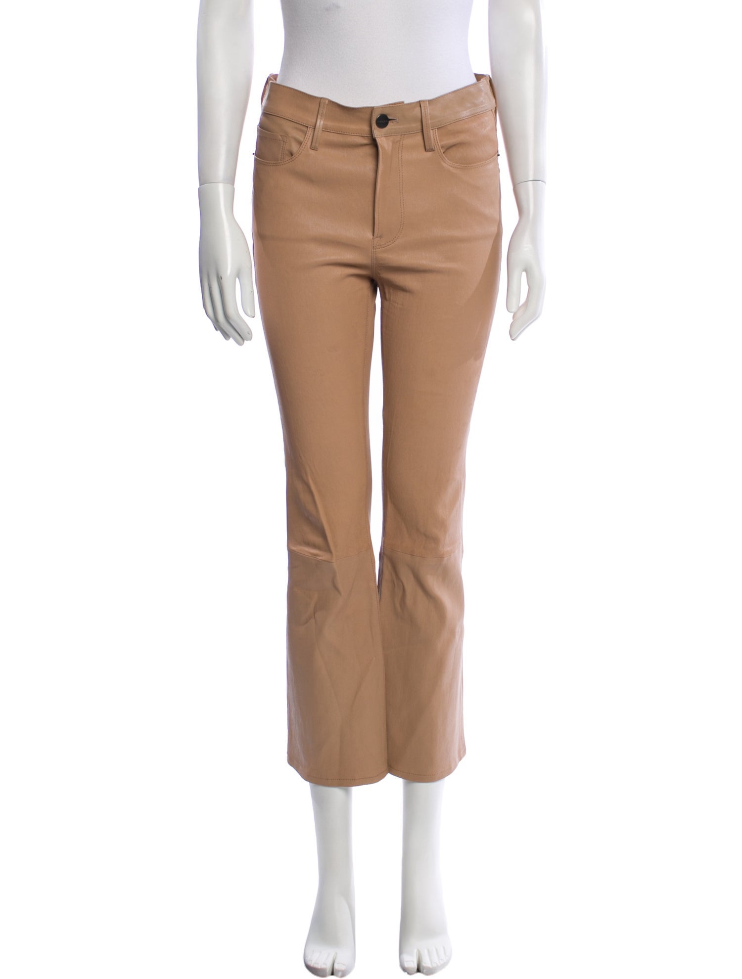 FRAME Lamb Leather Straight Leg Pants