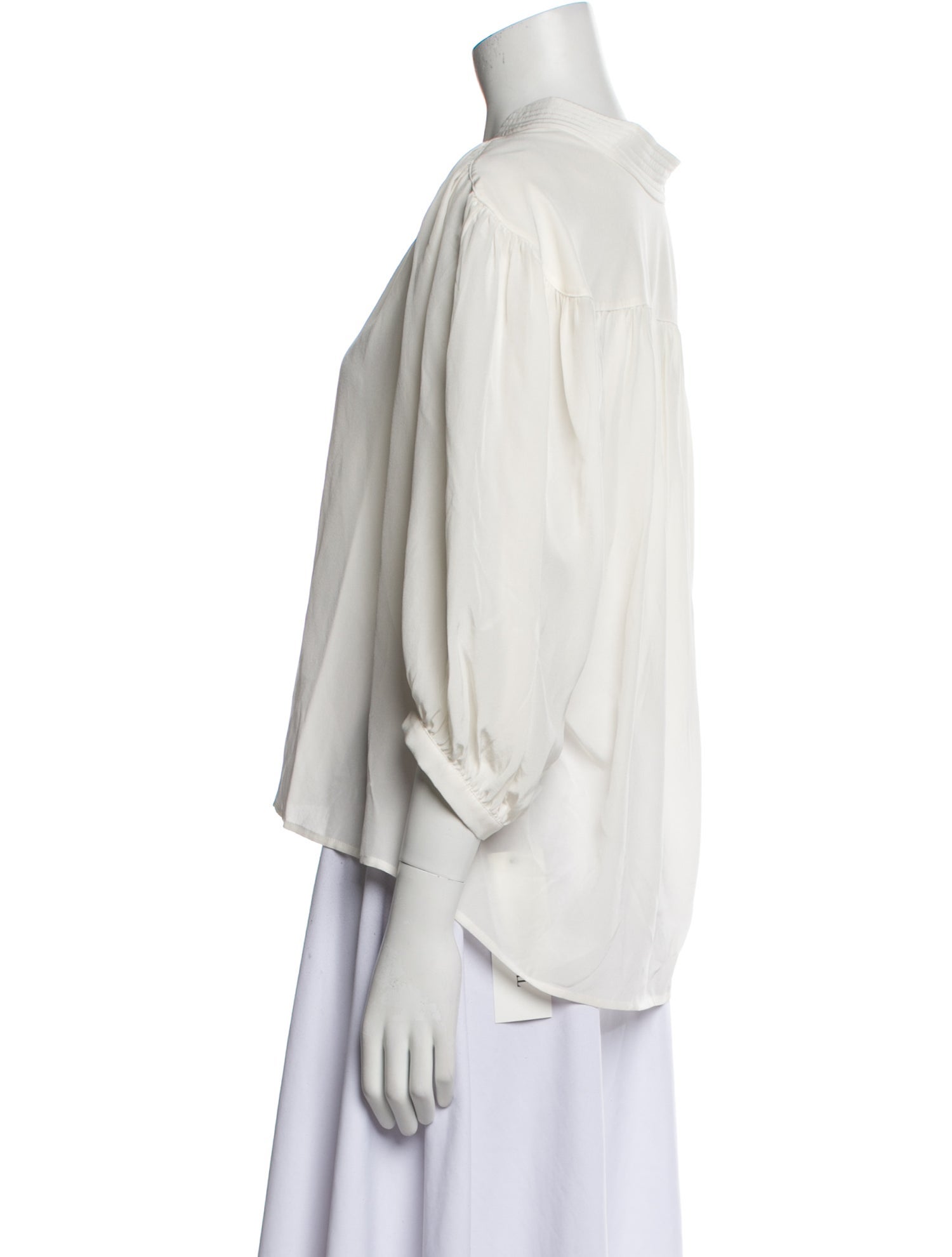 FRAME Silk V-Neck Blouse