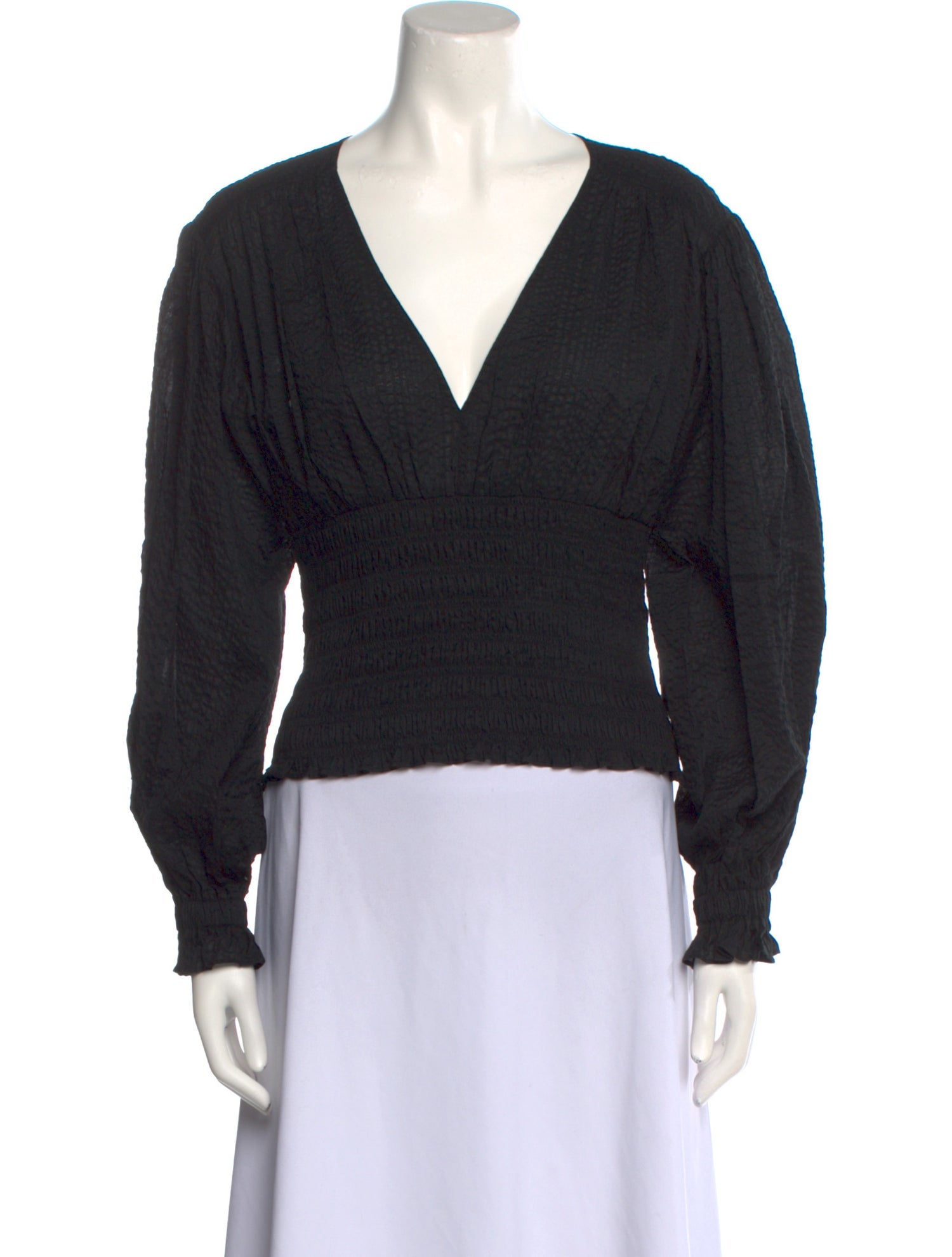 FRAME V-Neck Long Sleeve Sweatshirt