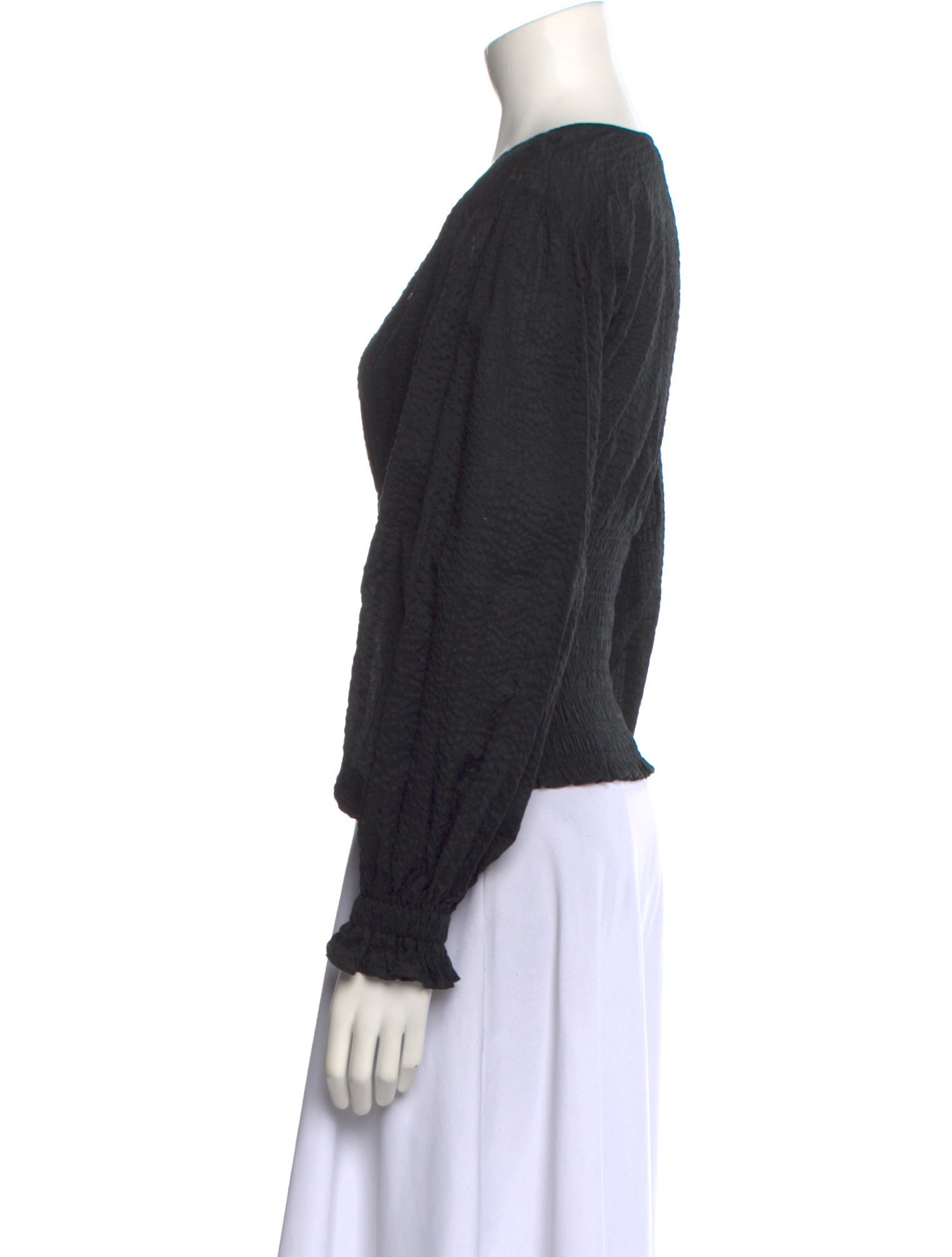 FRAME V-Neck Long Sleeve Sweatshirt