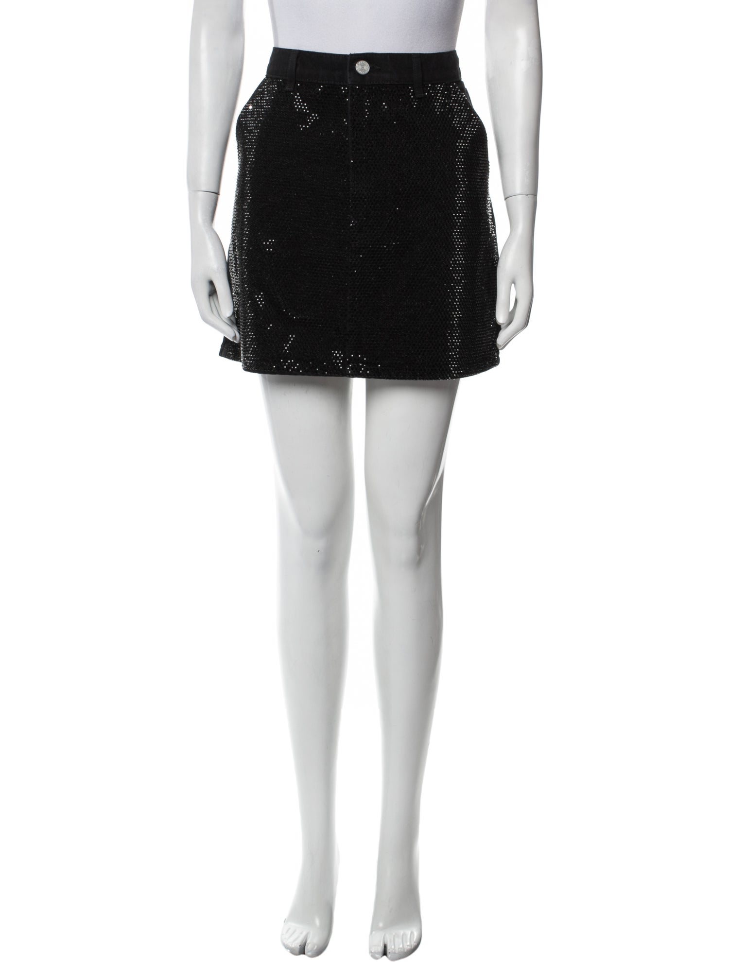 FRAME Crystal Embellishments Mini Skirt