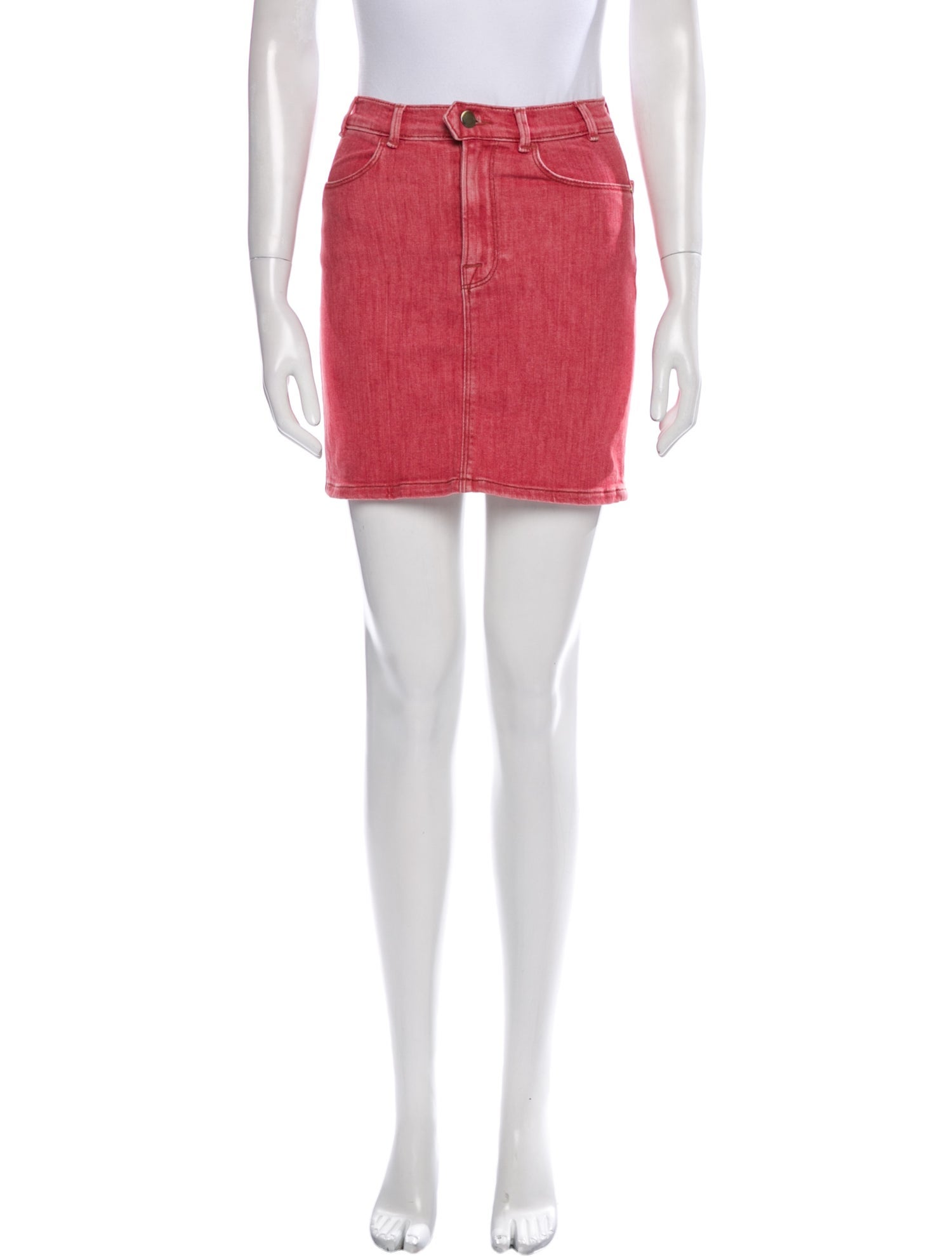 FRAME Raw-Edge Trim Mini Skirt