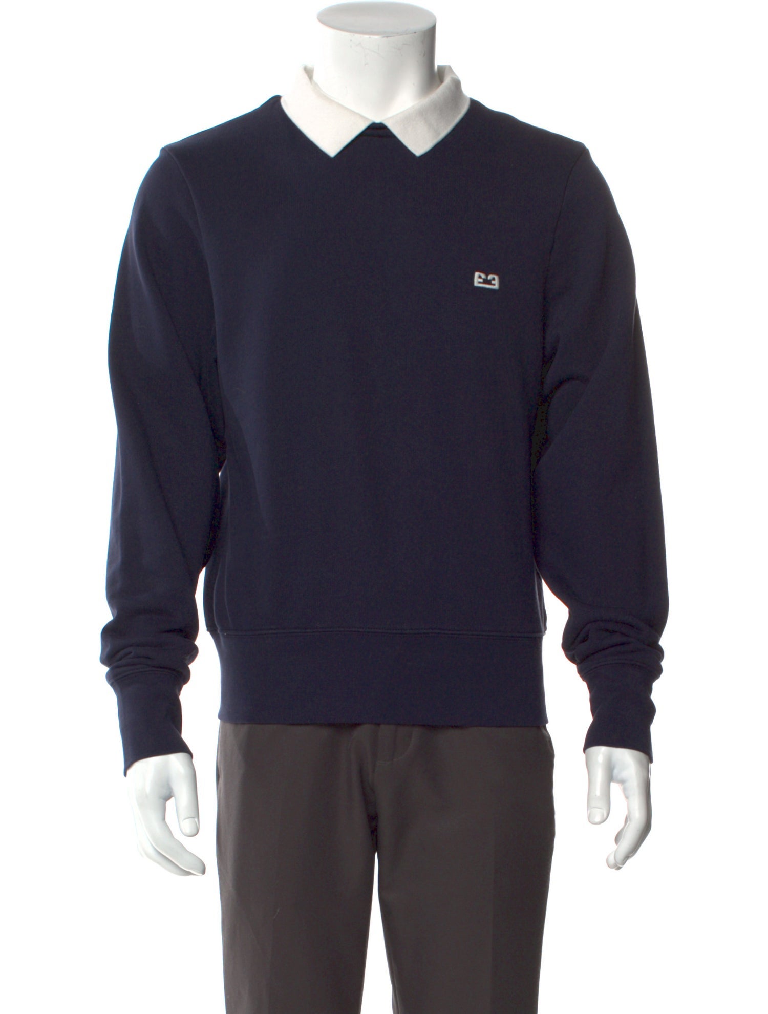 FRAME Colorblock Pattern Collar Pullover