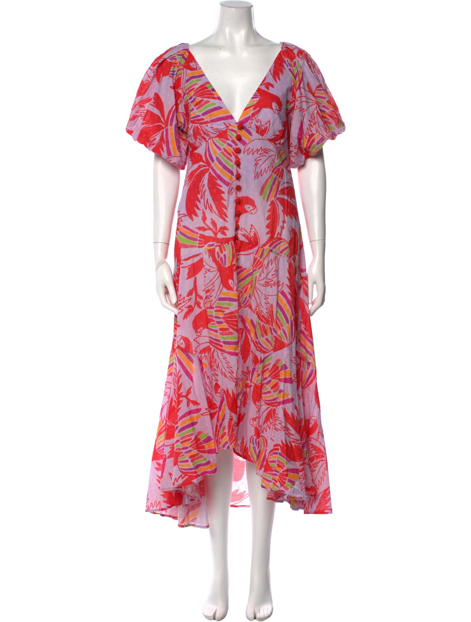 FRAME Floral Print Long Dress