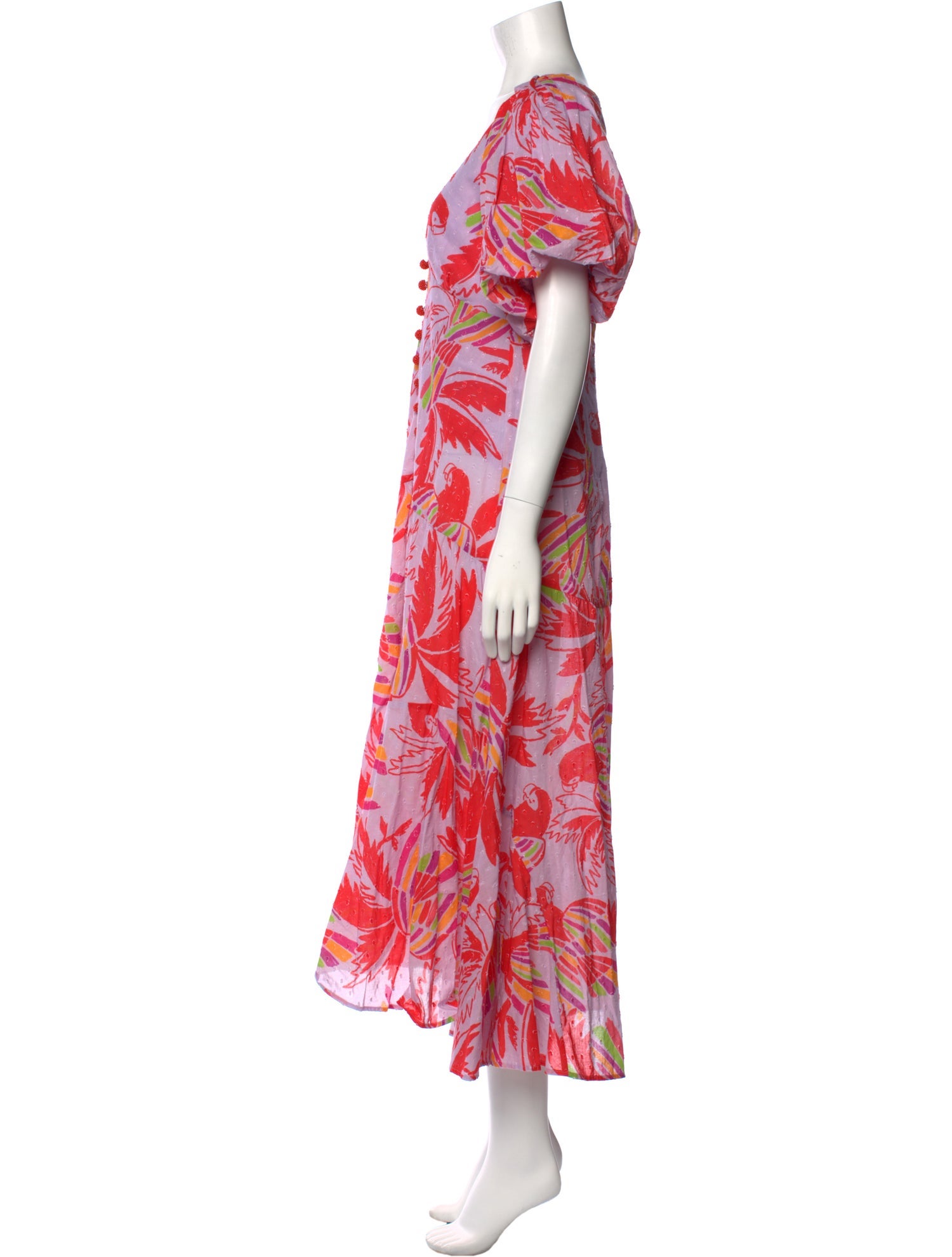 FRAME Floral Print Long Dress