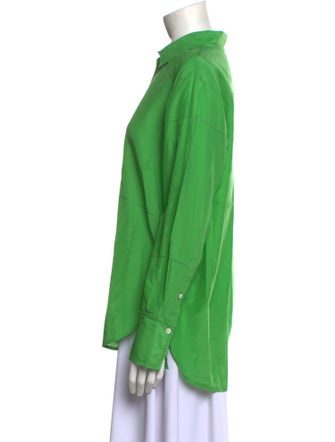 FRAME Long Sleeve Button-Up Top