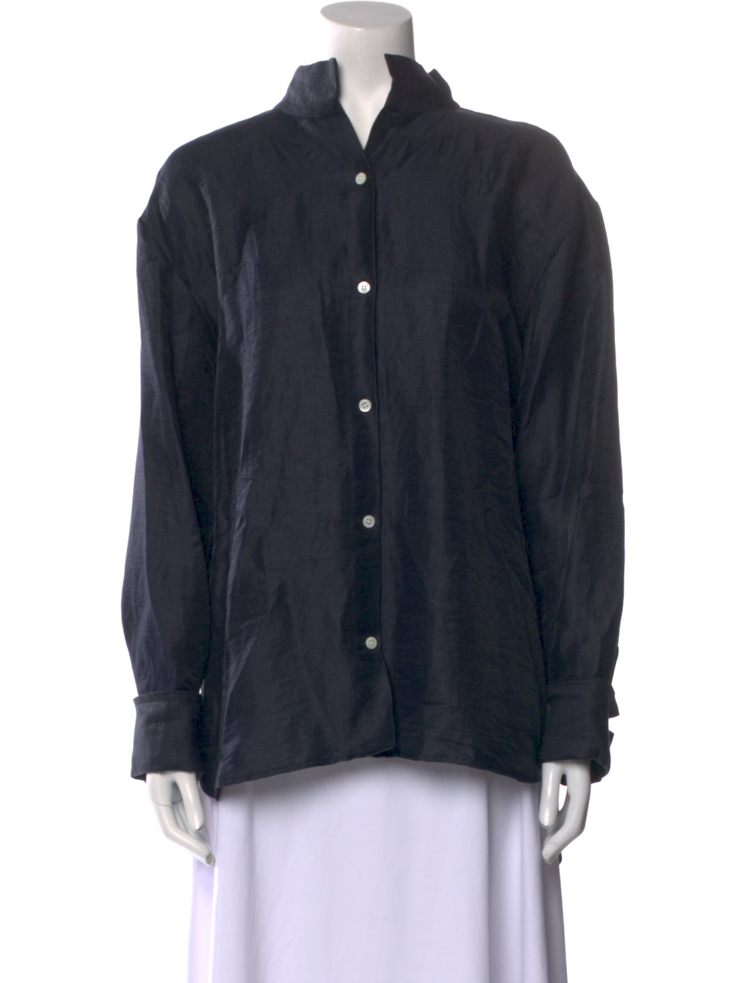 FRAME Linen Long Sleeve Button-Up Top