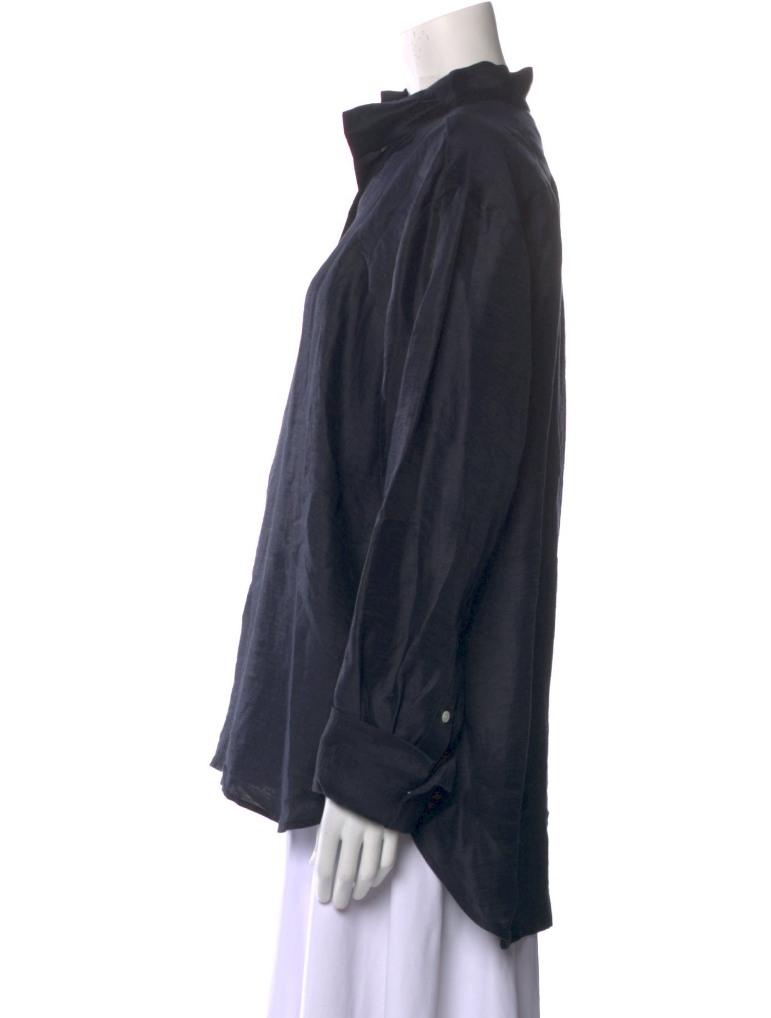 FRAME Linen Long Sleeve Button-Up Top