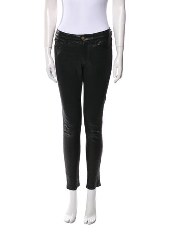 FRAME Leather Skinny Leg Pants