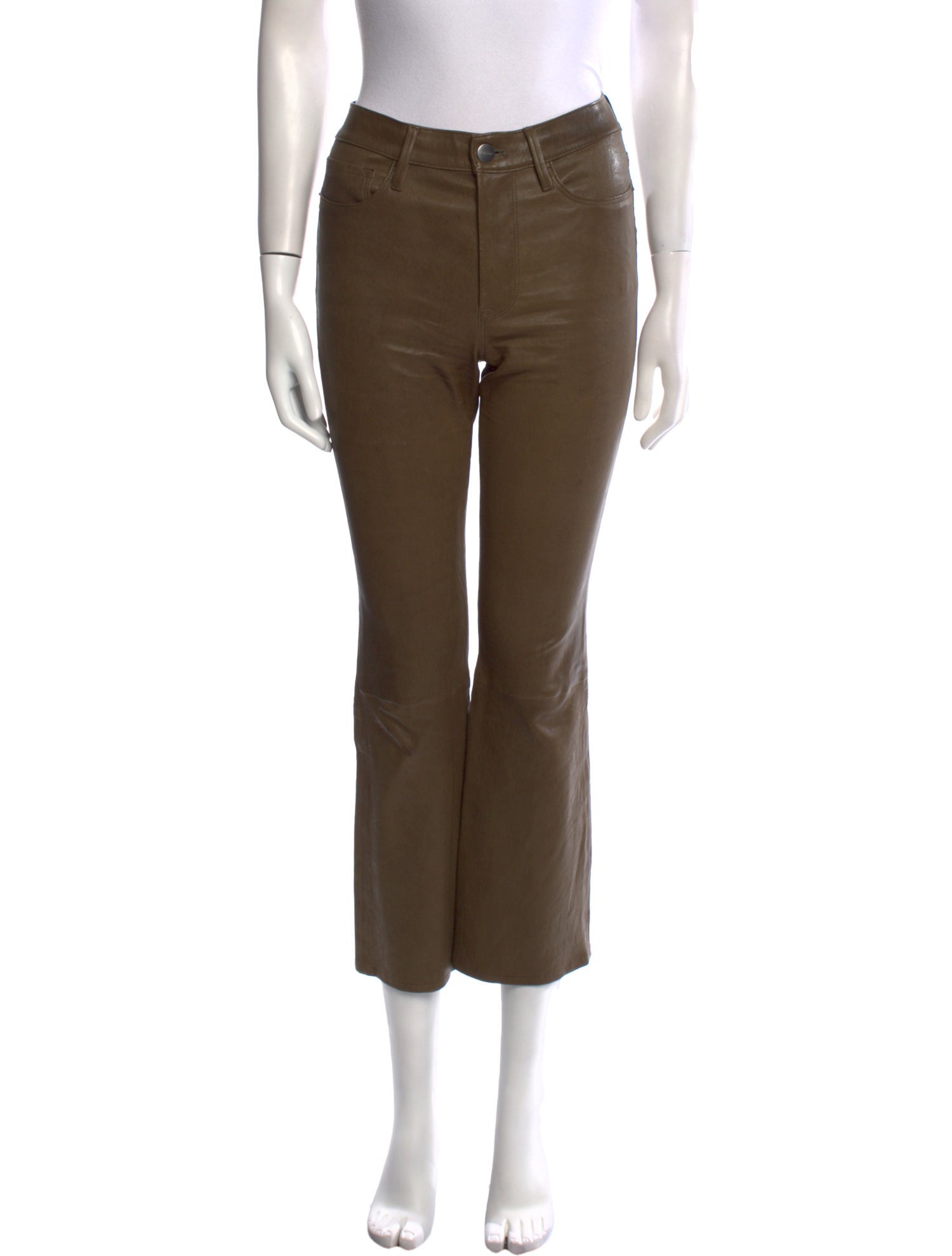 FRAME Lamb Leather Flared Pants