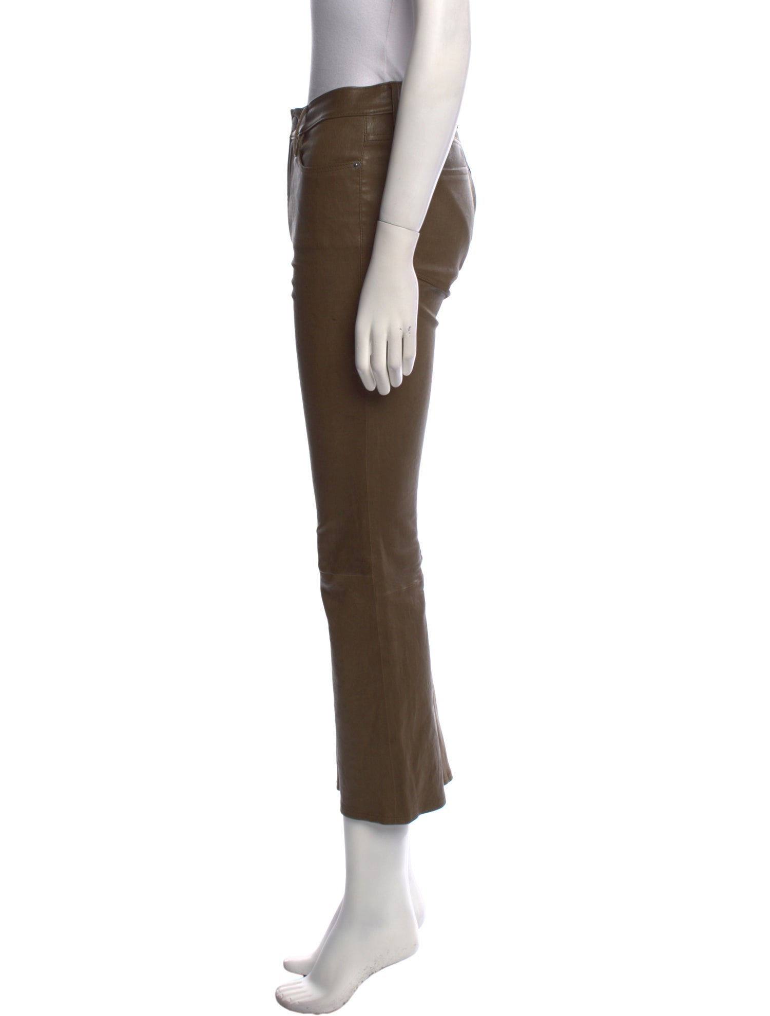 FRAME Lamb Leather Flared Pants