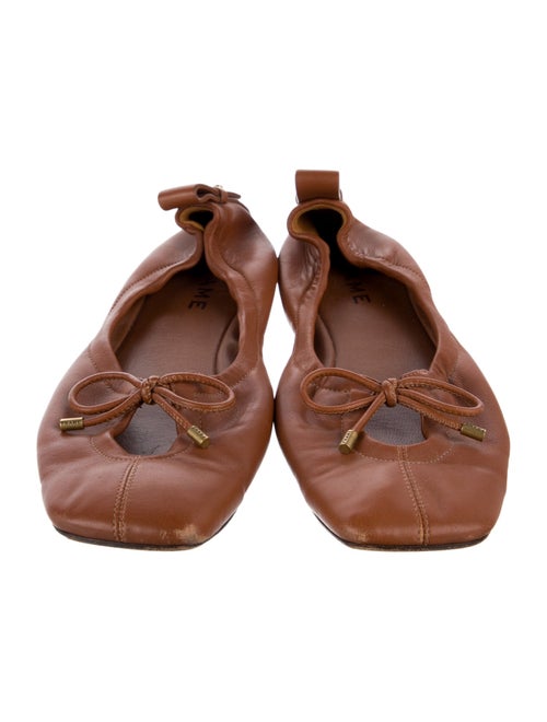 FRAME Leather Bow Accents Ballet Flats