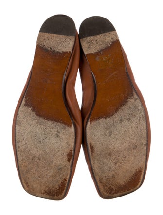 FRAME Leather Bow Accents Ballet Flats