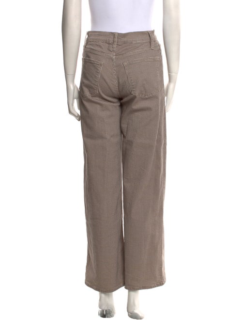 FRAME Plaid Print Wide Leg Pants