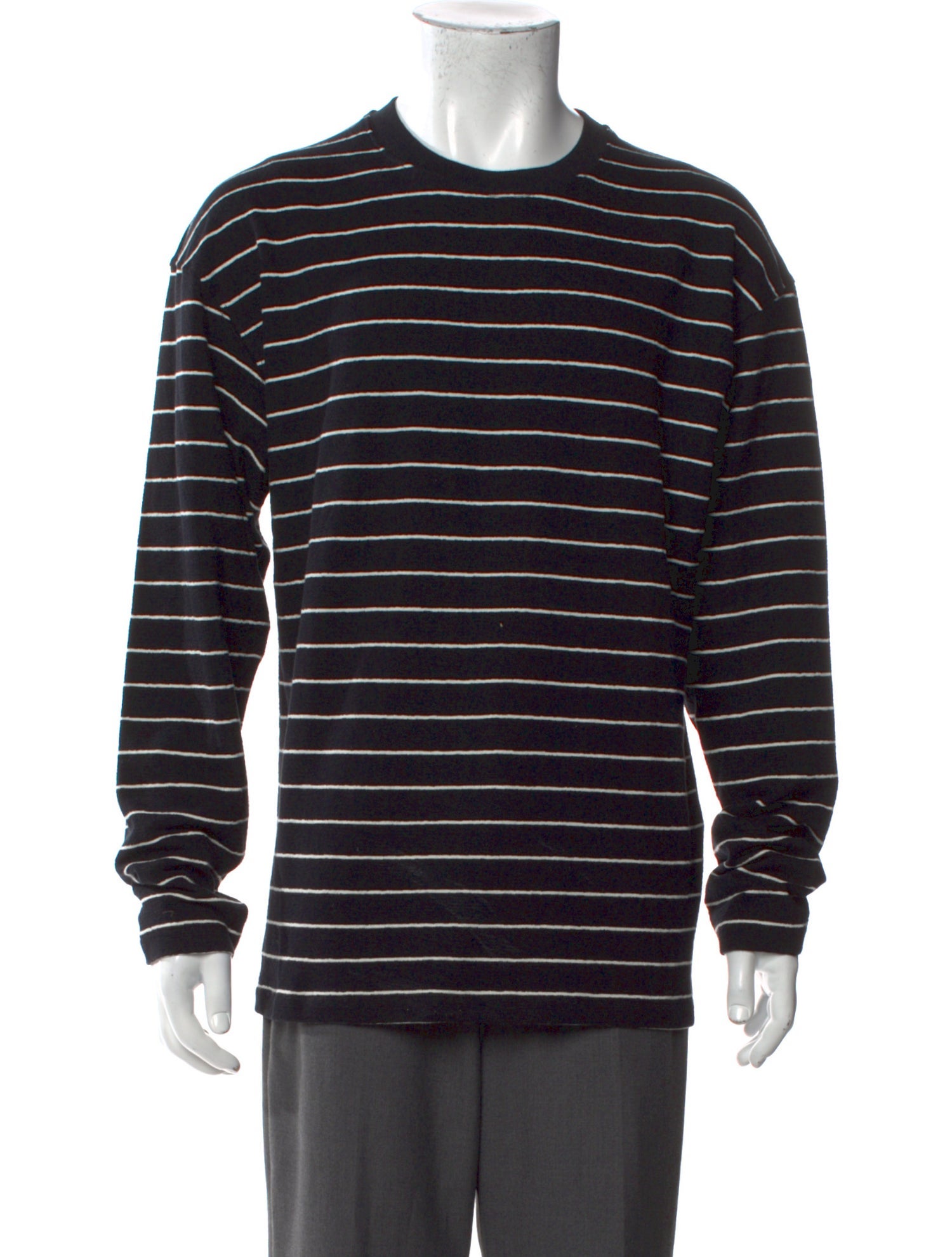 FRAME Striped Crew Neck Pullover