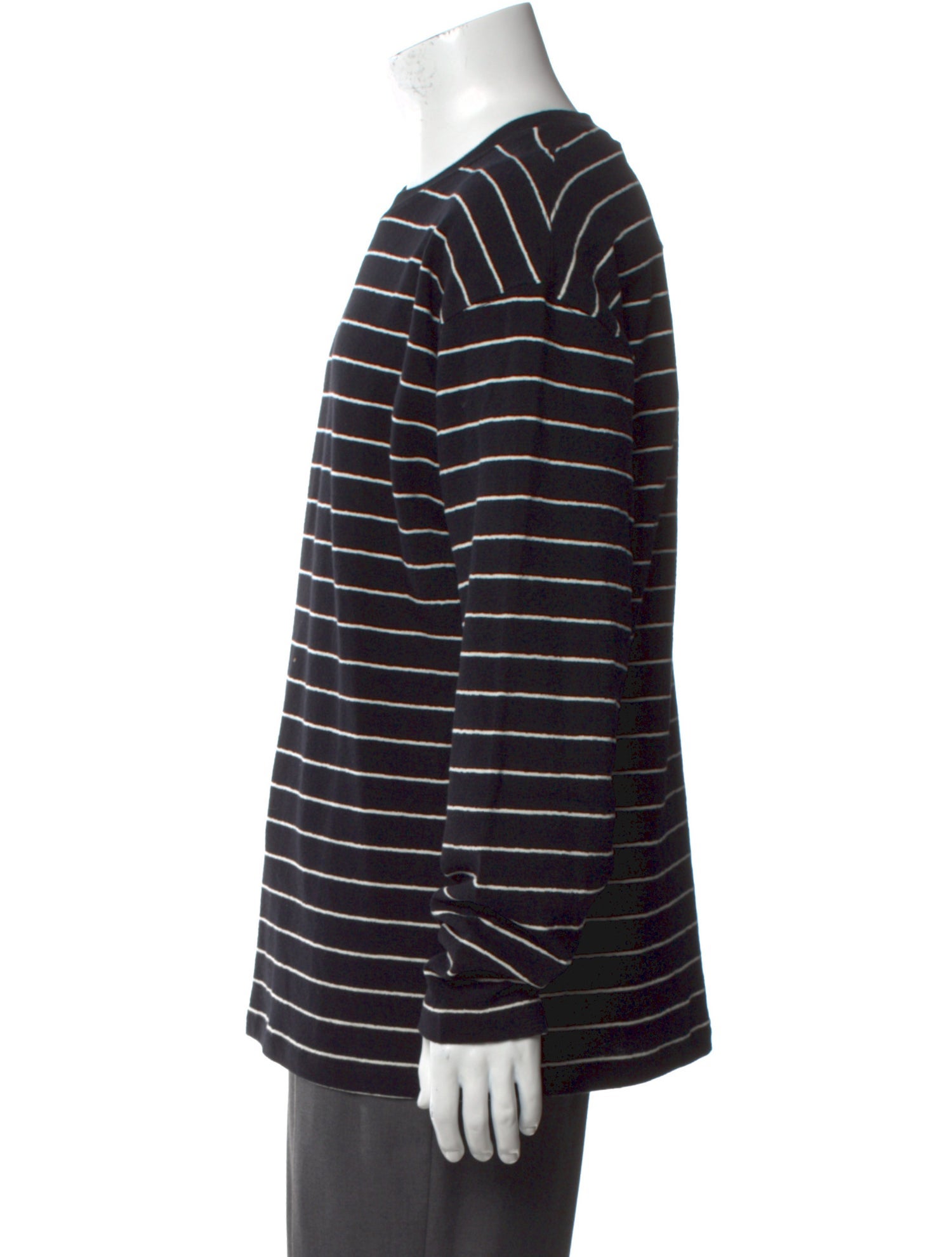 FRAME Striped Crew Neck Pullover