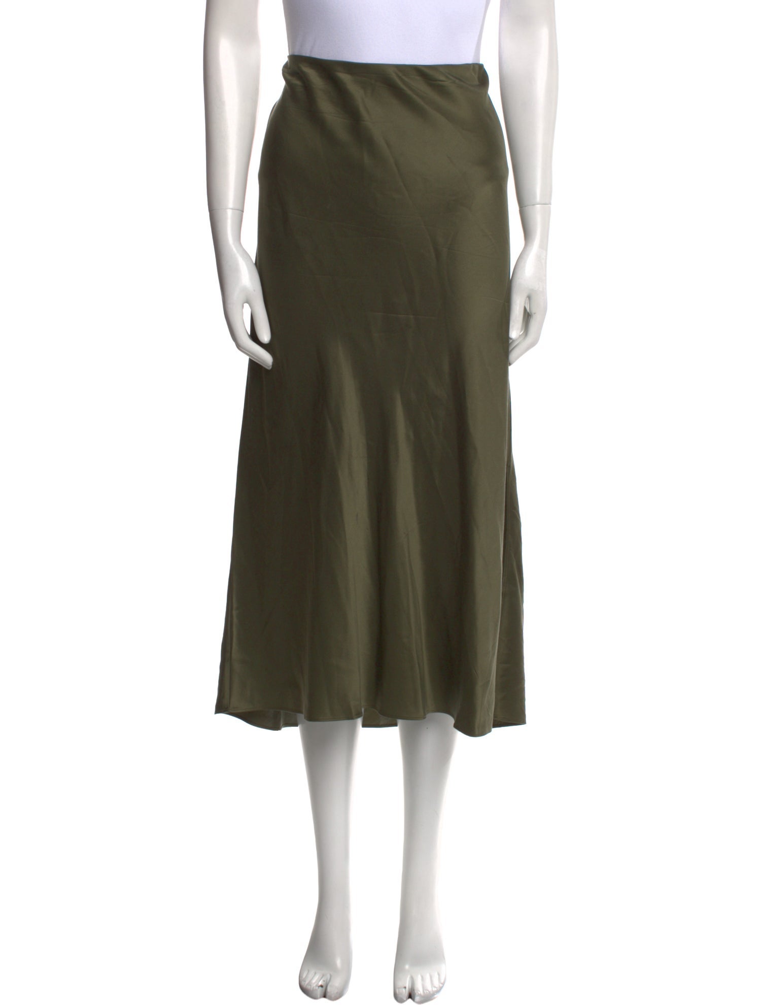 FRAME Silk Midi Length Skirt