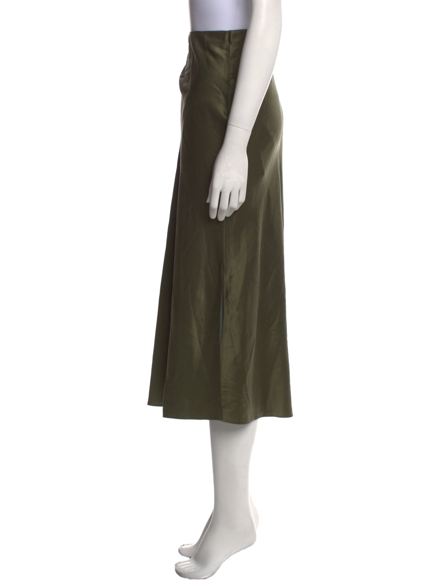 FRAME Silk Midi Length Skirt