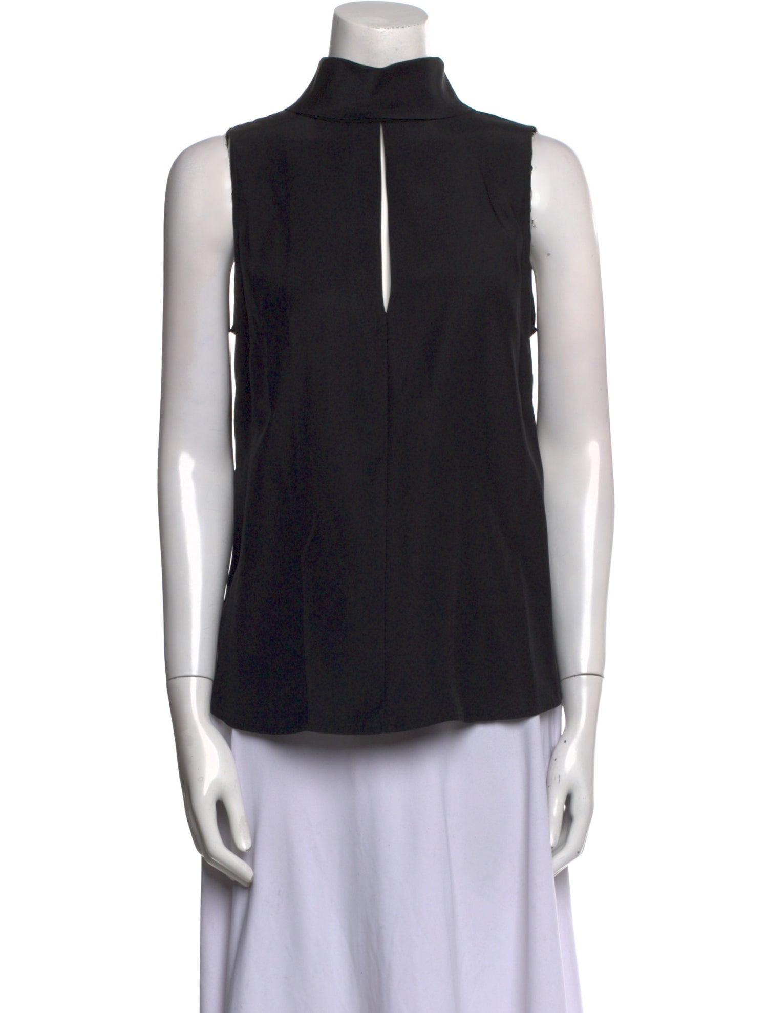 FRAME Silk Mock Neck Top