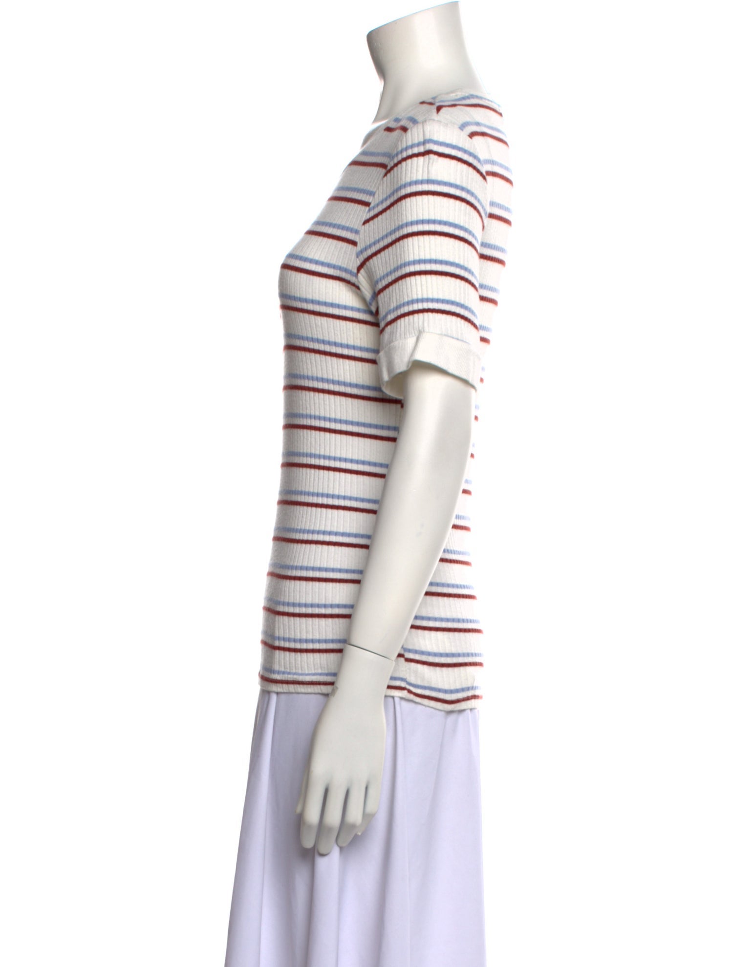 FRAME Striped Crew Neck T-Shirt