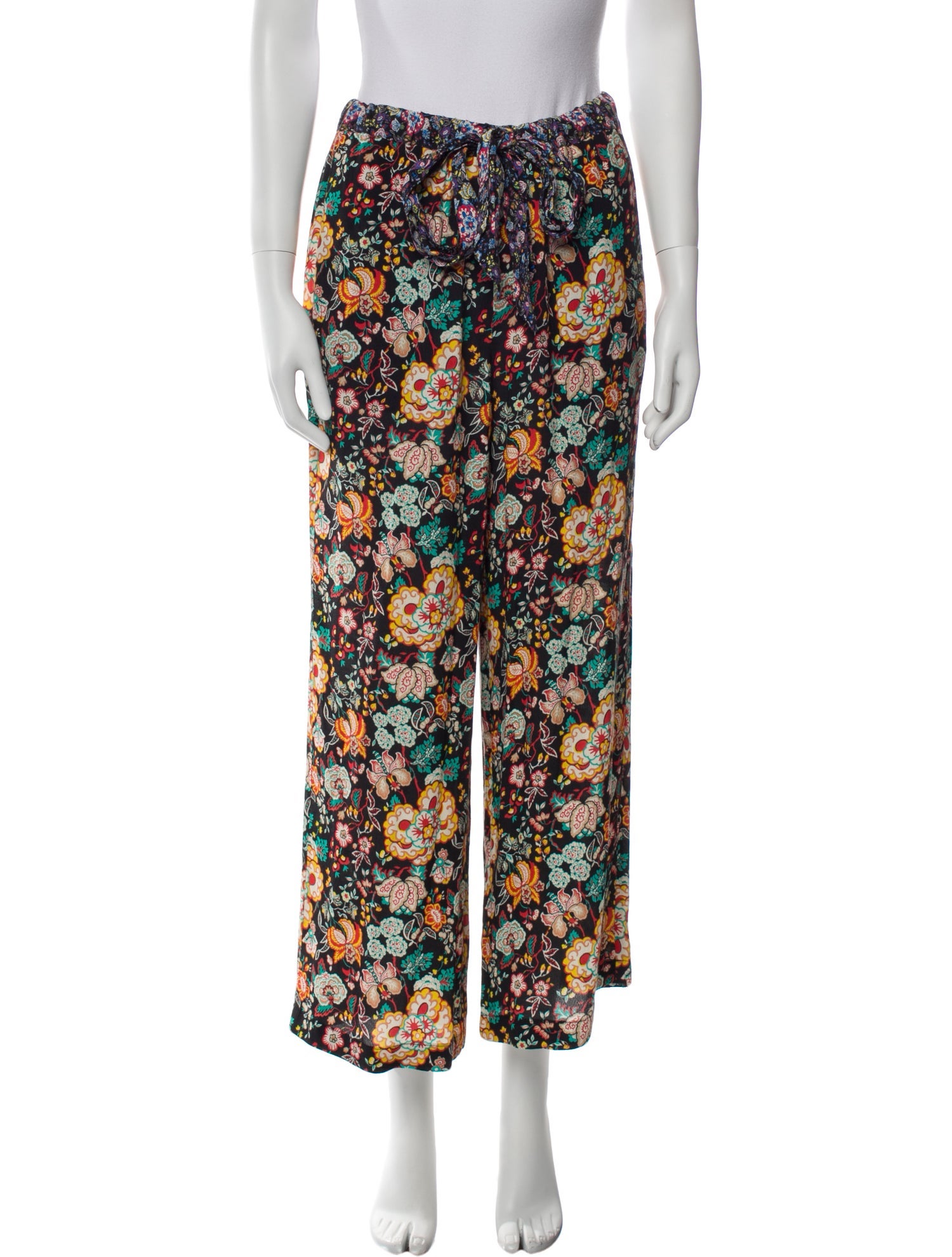 FRAME Printed Wide Leg Pants