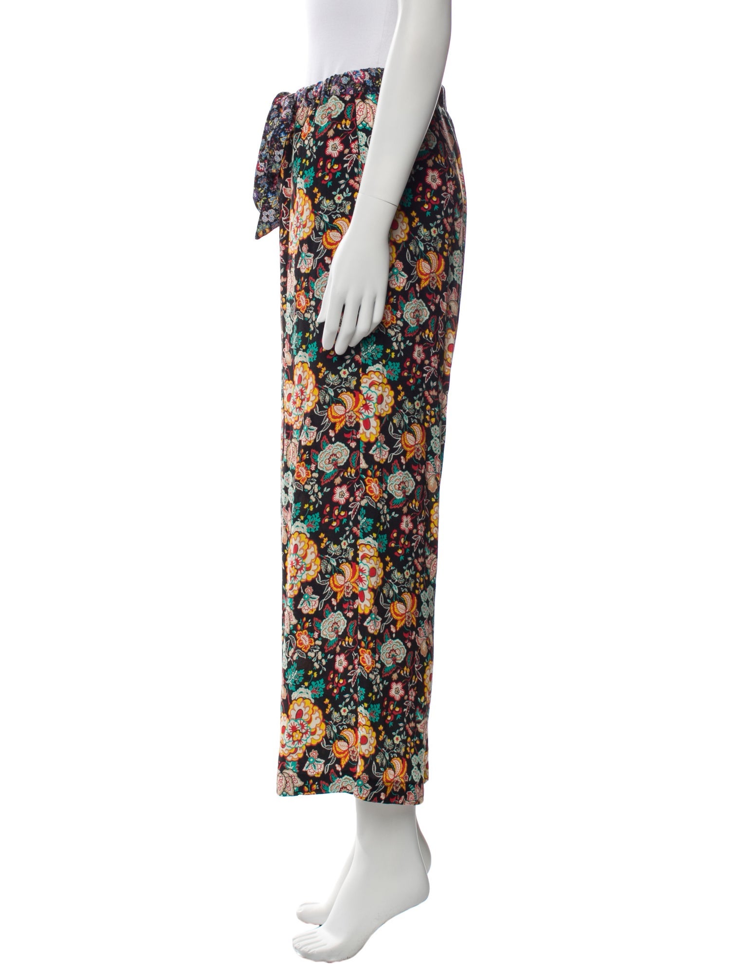 FRAME Printed Wide Leg Pants