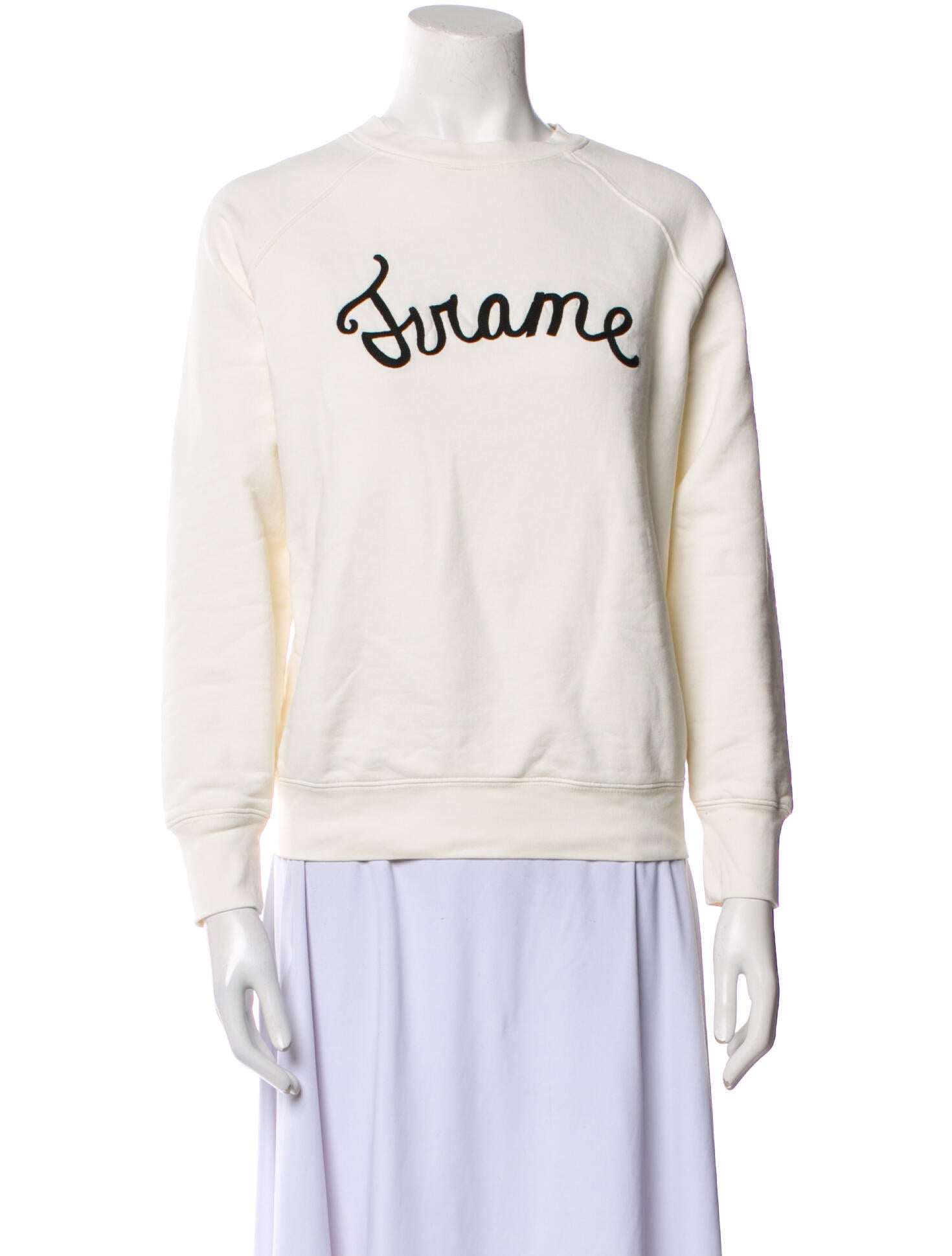 FRAME Graphic Print Crew Neck Sweatshirt