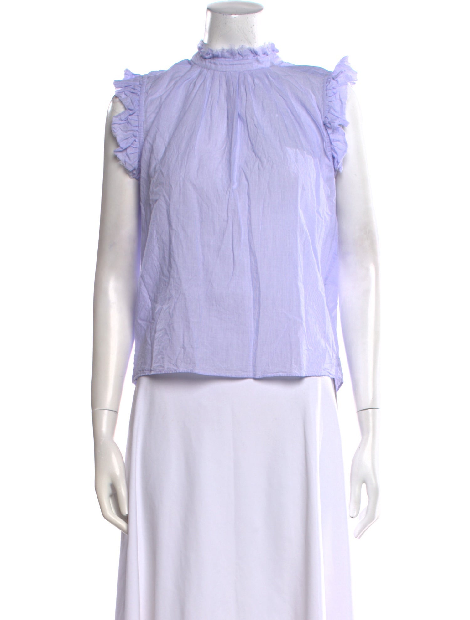 FRAME Mock Neck Sleeveless Crop Top