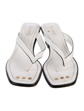 FRAME Leather Flip Flops