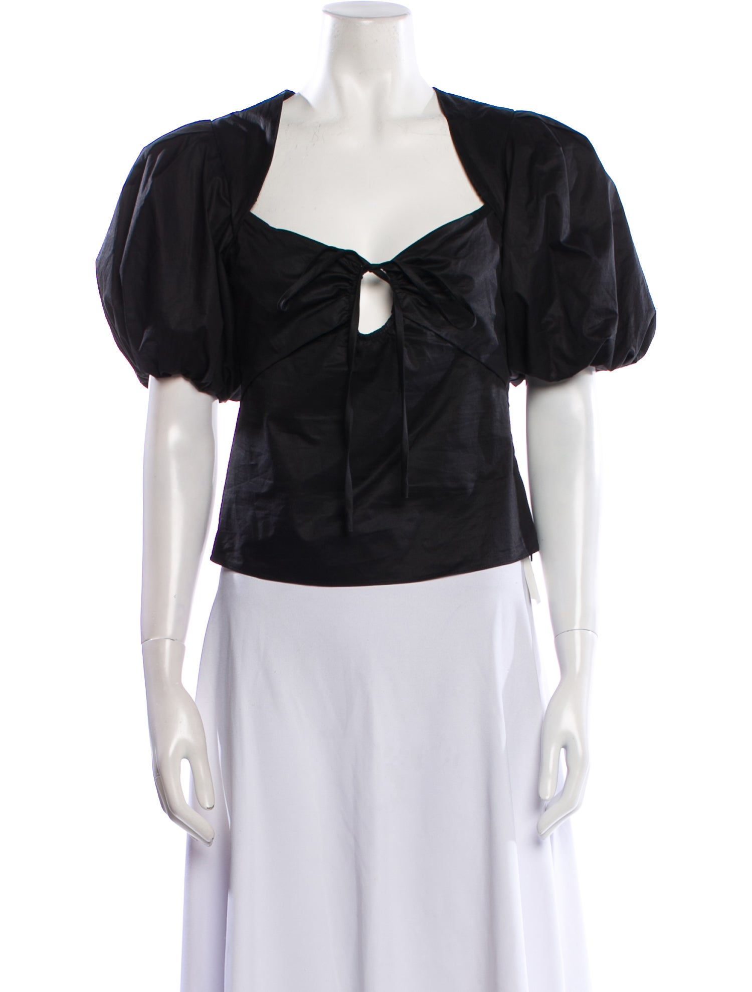 FRAME V-Neck Short Sleeve Blouse