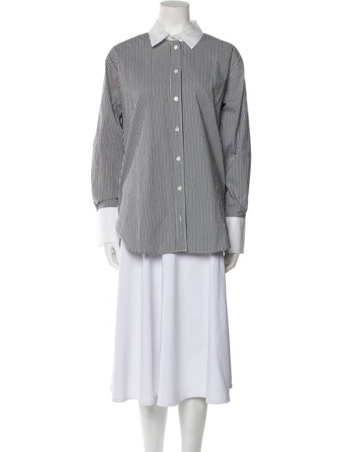 FRAME Striped Long Sleeve Button-Up Top