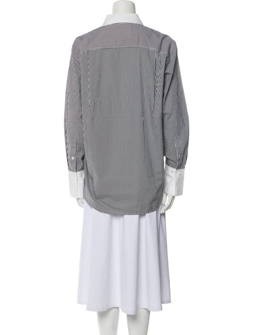 FRAME Striped Long Sleeve Button-Up Top