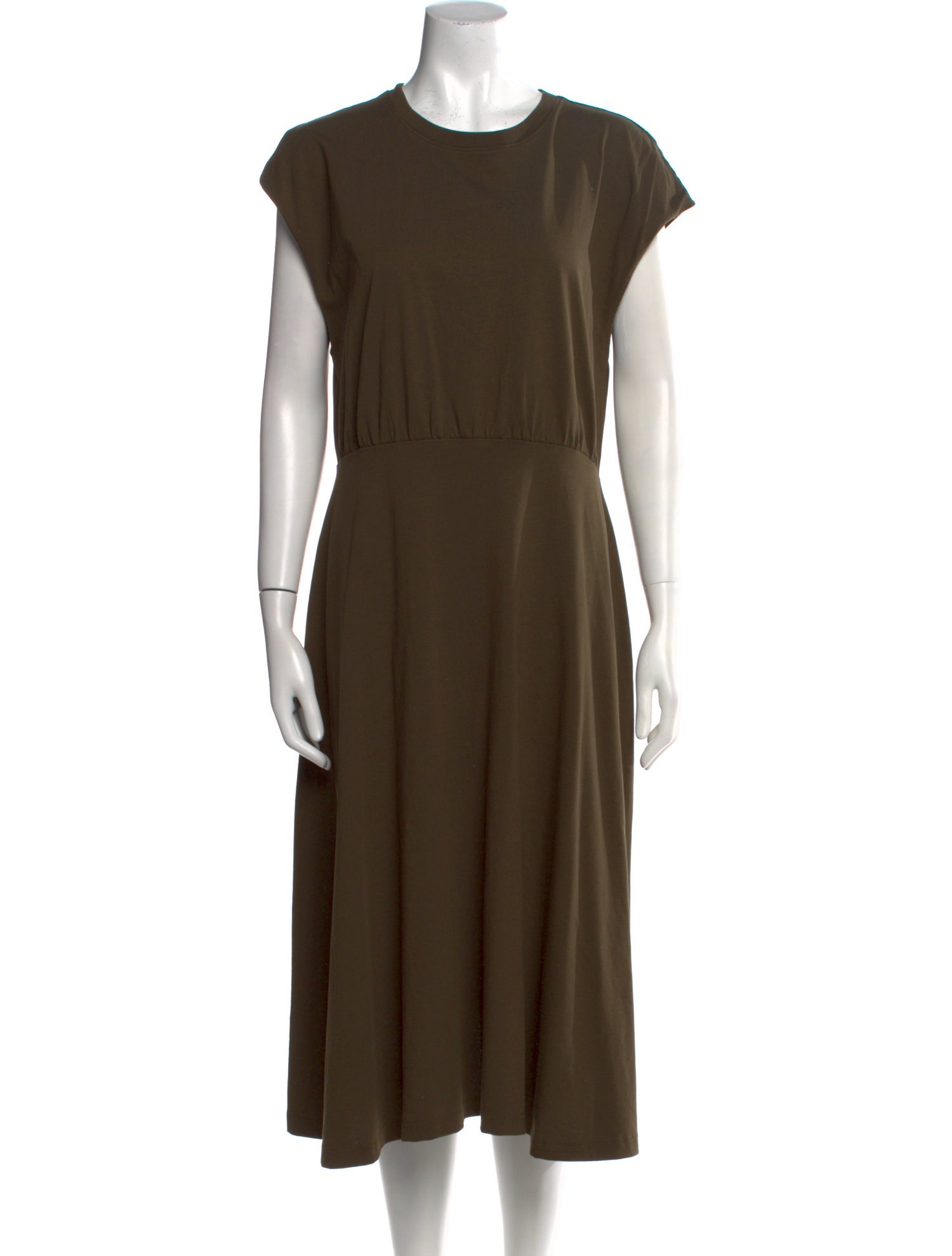 FRAME Crew Neck Midi Length Dress