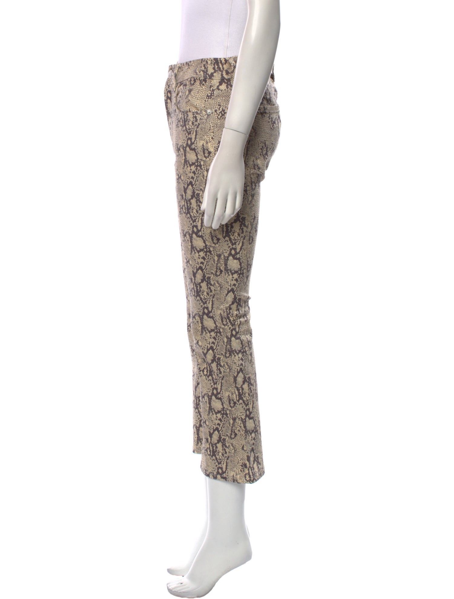 FRAME Animal Print Wide Leg Pants