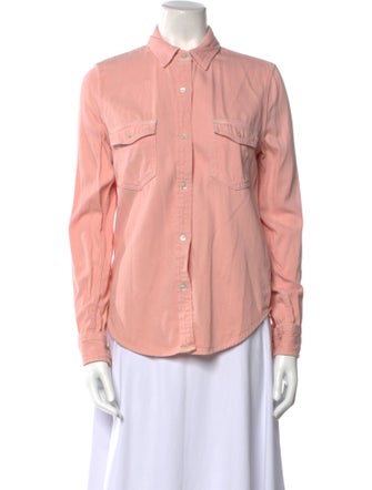 FRAME Long Sleeve Button-Up Top