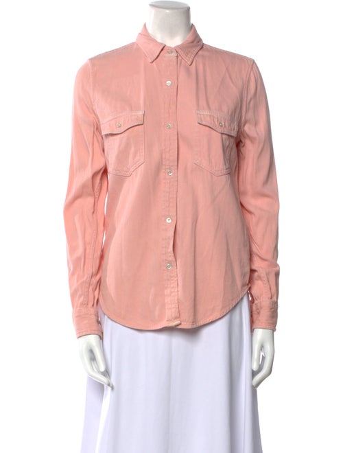 FRAME Long Sleeve Button-Up Top