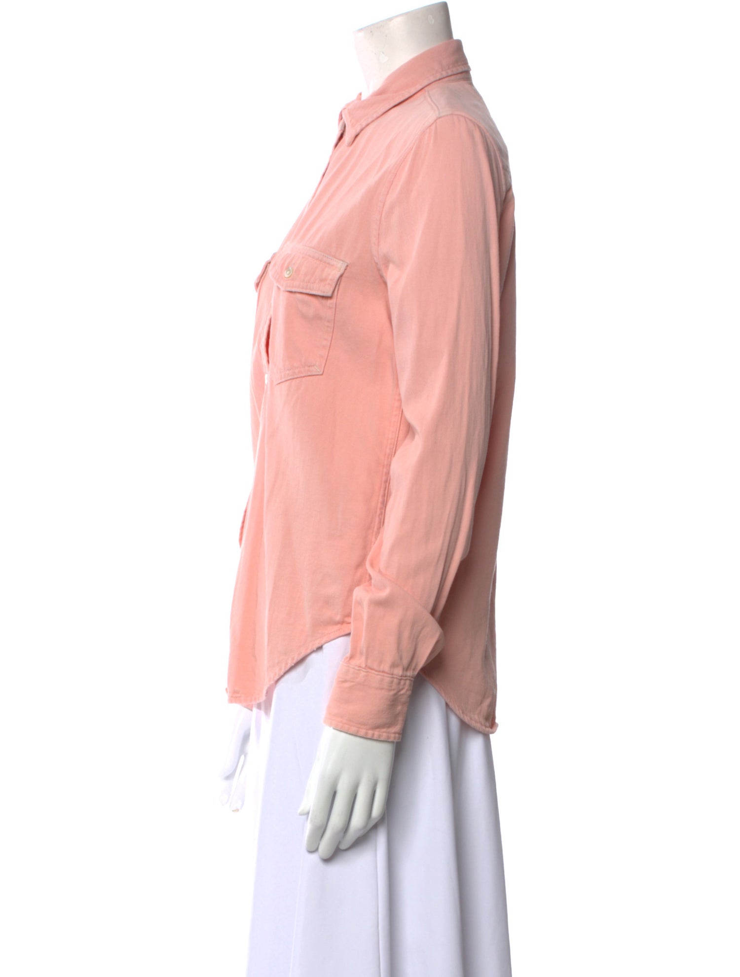 FRAME Long Sleeve Button-Up Top