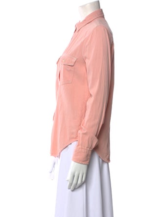 FRAME Long Sleeve Button-Up Top