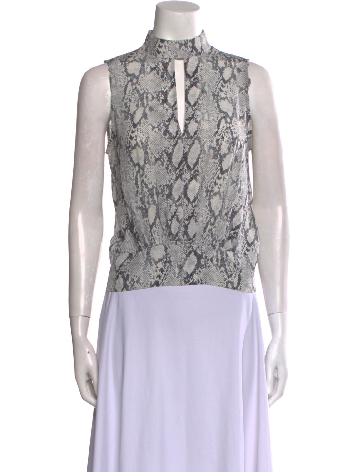 FRAME Silk Lace Pattern Top