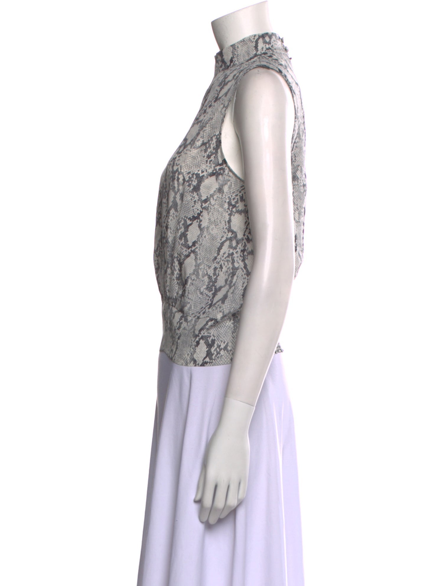 FRAME Silk Lace Pattern Top