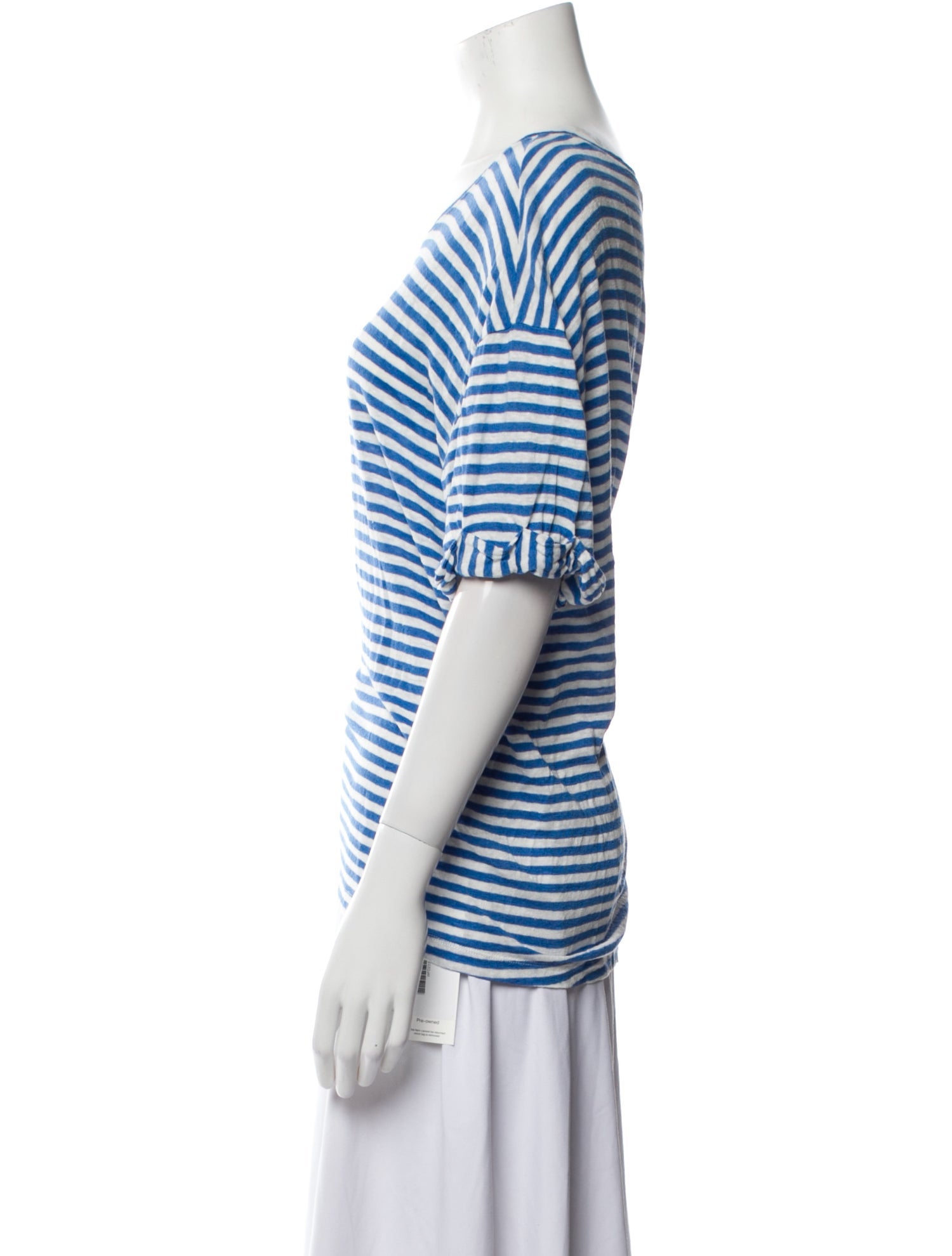 FRAME Linen Striped T-Shirt